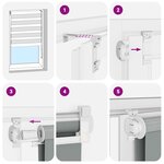 vidaXL Store zèbre noir 130x200 cm largeur du tissu 125 9 cm polyester