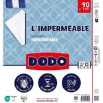 Protège matelas imperméable - 90 x 190 cm - Coton/Polyester