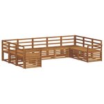 vidaXL Ensemble de canapés d'extérieur 9 pc Naturel