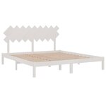 vidaXL Cadre de lit sans matelas blanc 180x200 cm bois massif
