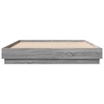 vidaXL Cadre de lit sonoma gris 150x200 cm bois d'ingénierie