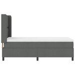 vidaXL Lit à ressorts avec matelas Gris 90 x 190 cm tissu