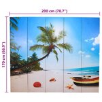 vidaXL Cloison de séparation pliable 200 x 170 cm Plage