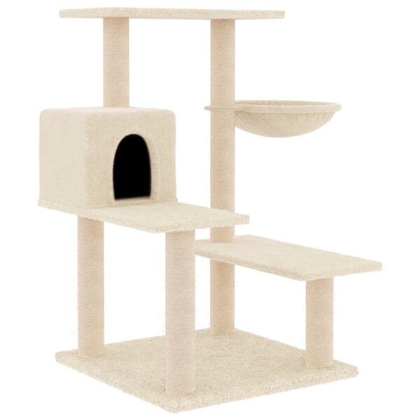 vidaXL Arbre à chat avec griffoirs en sisal crème 82 5 cm