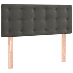 vidaXL Sommier à lattes de lit et matelas Gris foncé 90x190 cm Velours