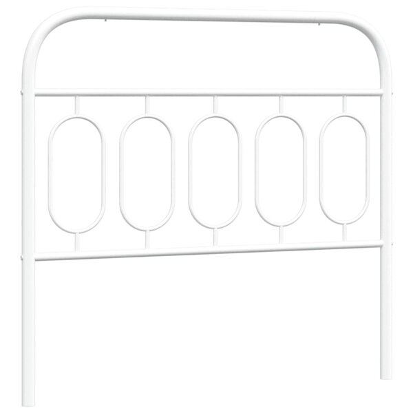 vidaXL Tête de lit de remplacement métal blanc 100 cm