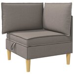vidaXL Canapé modulaire avec rangement 4 Pièces Taupe Tissu