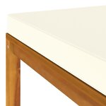 Salon de jardin meuble d'extérieur ensemble de mobilier 7 pièces avec coussin crème bois d'acacia solide 02_0017059