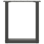 vidaXL Pieds de table basse en U 2 pièces Anthracite 28 x (42-43) cm Acier