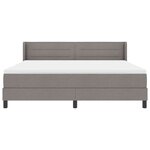 vidaXL Lit à ressorts avec matelas Taupe 200 x 180 cm Polyester