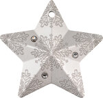 Monnaie SNOWFLAKE STAR Holiday Ornament 1 Oz Argent $ Cook Islands 2023 (PRÉCOMMANDE)