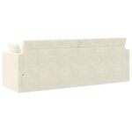 vidaXL Sofa lit au sol 2-en-1 Crème 213x144x60 cm Velours