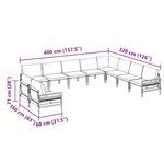vidaXL Ensemble de canapé de jardin Anthracite Acier
