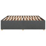 vidaXL Cadre de lit sans matelas gris foncé 200x200 cm tissu