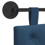 vidaXL Tête de lit suspendue Avec lumière LED Bleu Tissu