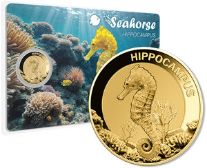 Monnaie SEAHORSE Sea Creatures 1/1000 Oz Medaille Or