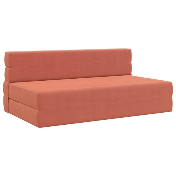 vidaXL Canapé-lit pliable Rouge orange 152 x 86 5 x 60 cm Tissu