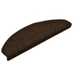 vidaXL Tapis autoadhésifs de marches 5 Pièces Marron 65x21x4cm Aiguilleté