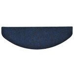 vidaXL Tapis d'escalier autocollants 15 Pièces Bleu 65x21x4 cm Aiguilleté