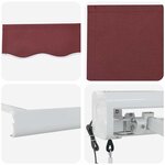 vidaXL Auvent rétractable automatique bordeaux 400x300 cm