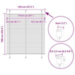 vidaXL Store plissé rose 120x100 cm largeur du tissu 119 4cm polyester
