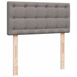 vidaXL Sommier à lattes de lit avec matelas Taupe 80x200 cm Tissu