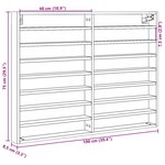 vidaXL Armoire à vitrine noir 100x8 5x75 cm bois d'ingénierie
