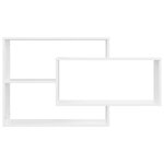 vidaXL Étagères murales Blanc 104x20x58 5 cm Bois d'ingénierie