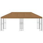 vidaXL Gazebo avec murs latéraux 6 x 3 m Beige Polyester et Acier 190