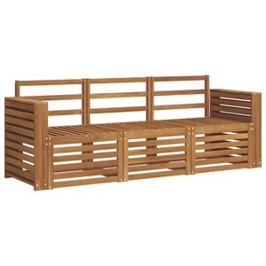 vidaXL Ensembles de canapés 3 pc Naturel Bois d'Acacia Massif