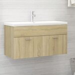 vidaXL Armoire d'évier Chêne sonoma 90x38 5x46 cm Bois d’ingénierie