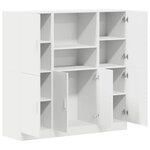 vidaXL Ensemble d'armoires de cuisine 3 Pièces blanc bois d'ingénierie