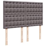 VidaXL Cadre de lit ottoman avec matelas gris 140x200 cm similicuir