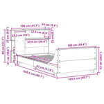 vidaXL Cadre de lit sans matelas 100x200 cm bois massif de pin
