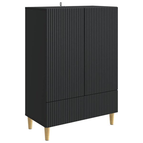 vidaXL Buffet avec tiroir Noir 66 x 34 5 x 95 cm Bois d'ingénierie