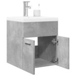 vidaXL Ensemble de meubles de salle de bain 2 Pièces gris béton