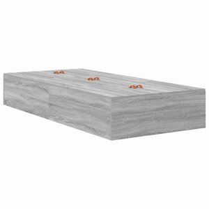 vidaXL Cadre de lit Sonoma gris 190 x 90 x 31 5 cm Bois d'ingénierie