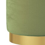 vidaXL Tabouret de rangement rond Vert moutarde Velours 31 x 37 cm