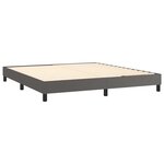 vidaXL Sommier à lattes de lit avec matelas et LED Gris 180x200 cm