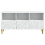 vidaXL Meuble TV 102 x 34 5 x 50 cm Blanc Bois d'ingénierie