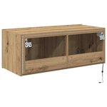 Buffet TV vidaXL avec lumières LED Chêne Artisan 80x35x31 cm