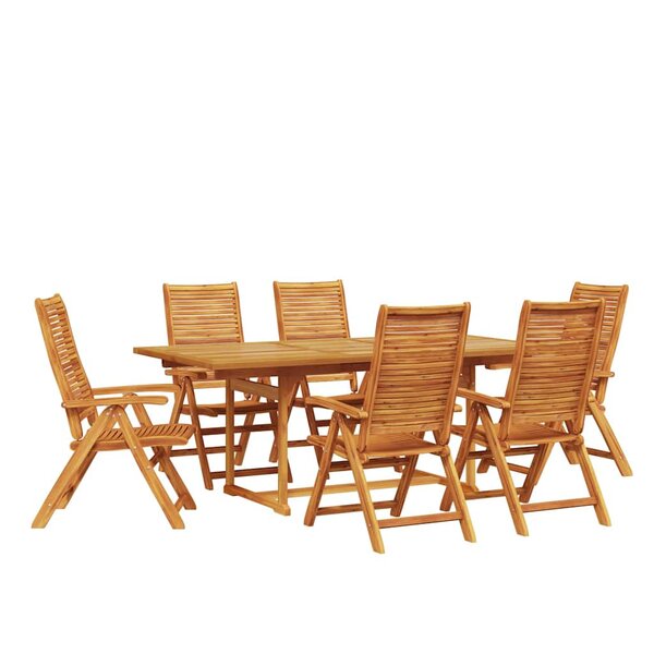 vidaXL Ensemble de salle à manger pour jardin 7 Pièces Marron