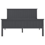 vidaXL Cadre de lit sans matelas gris bois de pin massif 120x200 cm