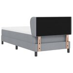 vidaXL Lit boxspring avec matelas Gris clair 80 x 200 cm tissu