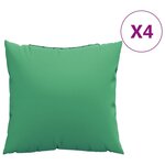 vidaXL Coussins de canapé lot de 4 vert 60x60 cm tissu