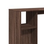 vidaXL Table de bar avec étagère chêne marron bois d'ingénierie