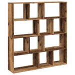 vidaXL Bibliothèque vieux bois 132x29x141 5 cm bois d'ingénierie