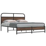 vidaXL Cadre de lit sans matelas 150x200 cm chêne marron