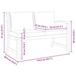 vidaXL Banc de jardin 114 5 cm avec coussin gris foncé Bois d'acacia