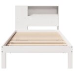 vidaXL Lit bibliothèque sans matelas blanc 75x190cm bois de pin massif